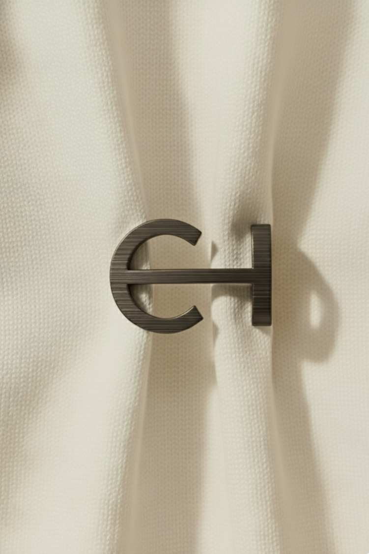 Black Belt buckle brush finish